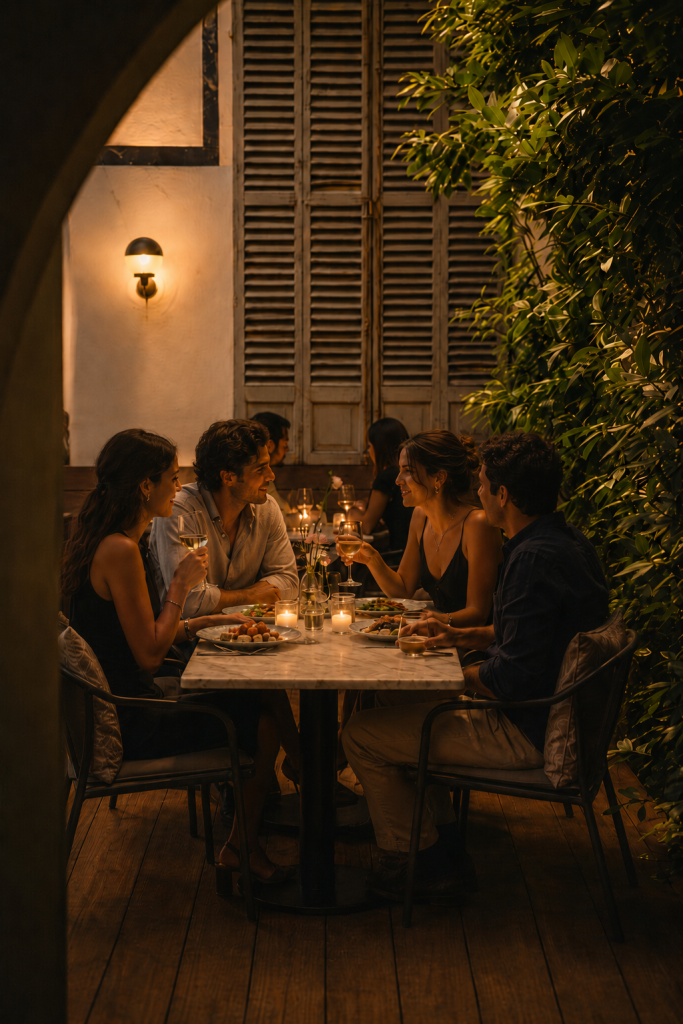 Cena mediterránea en el casco antiguo de Palma