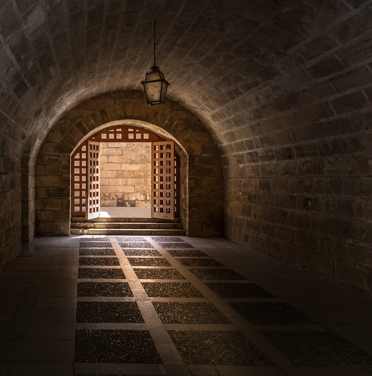 Historic stone passage in Palma Old Town